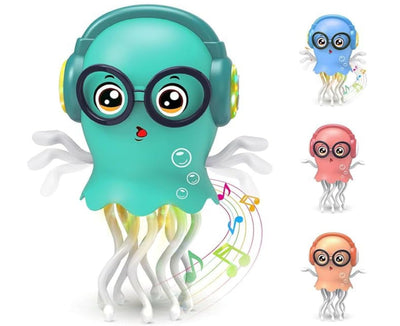 Dancing Jellyfish Toy with LED Lights, Musical Octopus for Kids, 360° Rotating Tentacles, Interactive Dancing Jelly Fish Toy, Random Colour