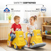 Happy Bear 3-in-1 Rock and Roll Ride-On | Push Car for 1 – 5 Years | Rocking Horse for Toddlers | Balance Board | Safe, Sturdy & Fun Indoor Toy - Yellow