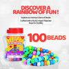 Fun Beads Toy Set for Kids Colorful Beads for Creative Play Age 3+ Years - Lacing Activity Toy | 100 Beads
