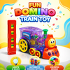 Automatic Domino Train with Sound & Light - Fun Building Blocks Set for Kids Engaging Stacking Game & Toy Train for Boys & Girls Educational Preschooler Toy & Birthday Gift 40 pcs