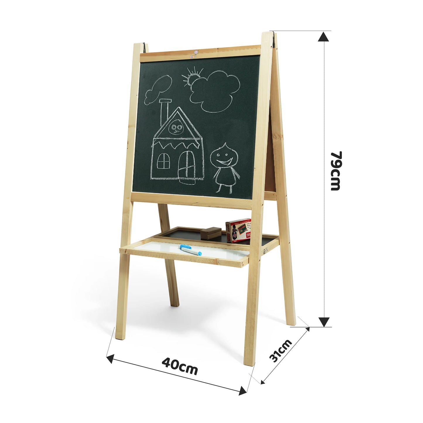 FLYI 2 in 1 Wooden White Board