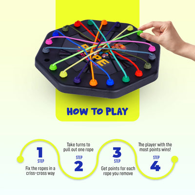 Tangle Twister – Rope Untangling Toy & Brain Puzzle Board Game for Kids & Families