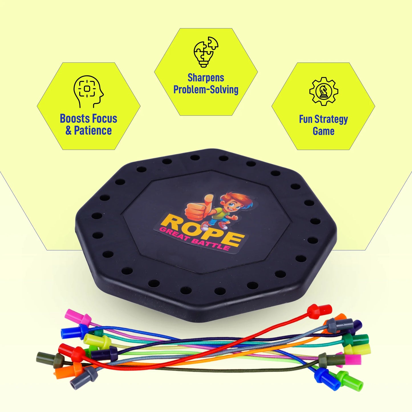 Tangle Twister – Rope Untangling Toy & Brain Puzzle Board Game for Kids & Families