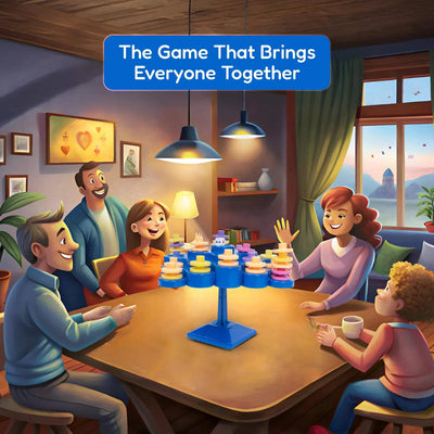 Topple Tree Board Game – 5 Fun Games in 1 for Kids & Families