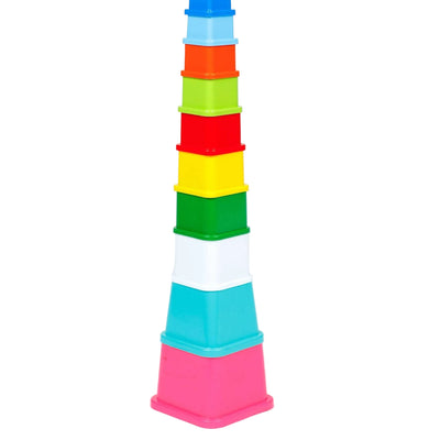 Montessori stacking cups 9-piece colorful educational toy for toddlers and babies