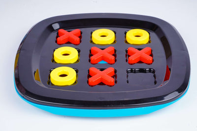 Colorful XOX Game for Kids board promoting brain development and family fun