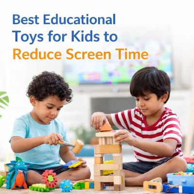 Educational toys helping kids reduce screen time through hands-on learning and creative play