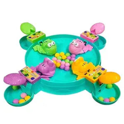 Colorful toy with turtles and fish on a white background