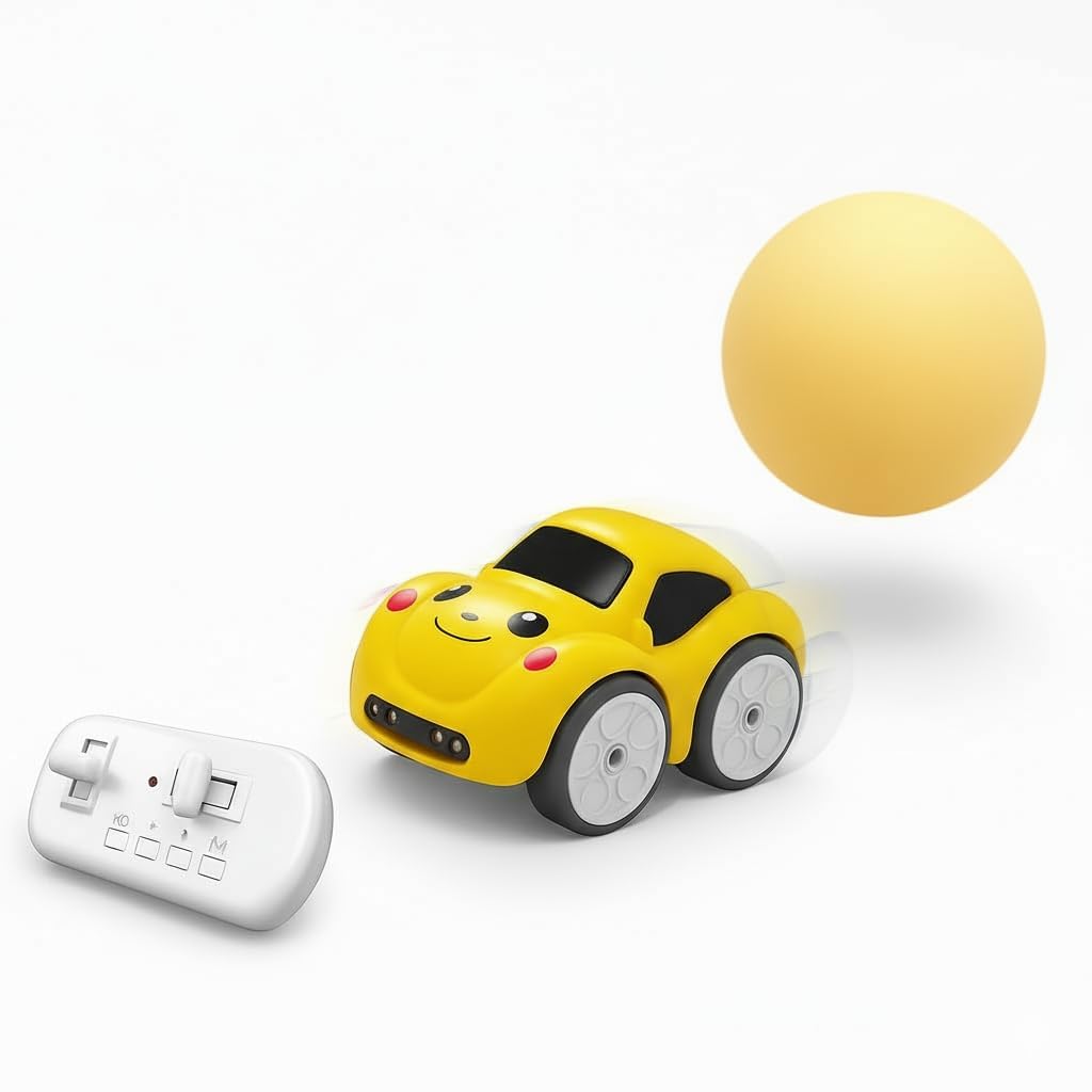 Mini RC Intelligent Sensor Stunt Car Toy for Kids 3-12 | 4 Smart Modes: Follow Object, Chase, and Follow Track, Rechargeable Cartoon Car with Music & Bright LED Light |Birthday Gift for Kid