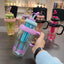 1300ml Ice Cream Style Double Wall Tumbler with Handle & Straw – Reusable BPA-Free Drink Cup for Kids & Adults