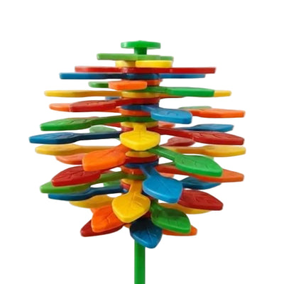 Colorful toy with interlocking pieces on a white background