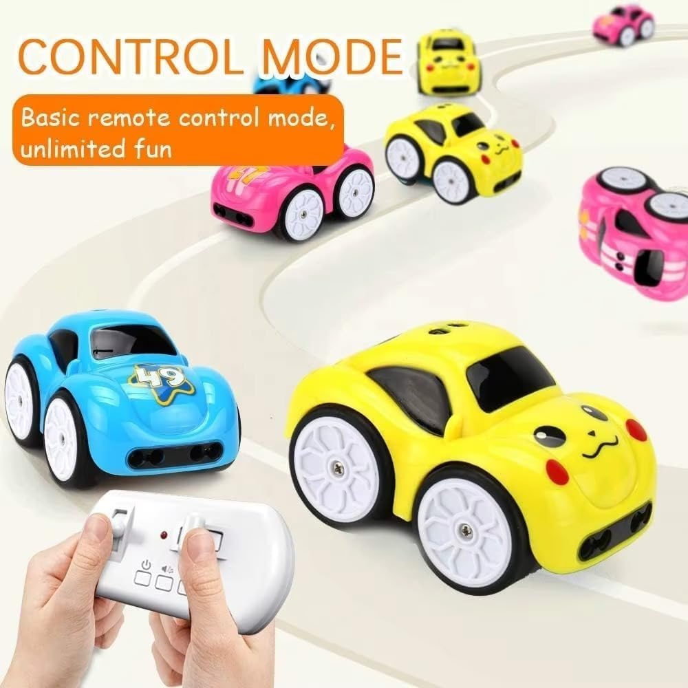 Mini RC Intelligent Sensor Stunt Car Toy for Kids 3-12 | 4 Smart Modes: Follow Object, Chase, and Follow Track, Rechargeable Cartoon Car with Music & Bright LED Light |Birthday Gift for Kid