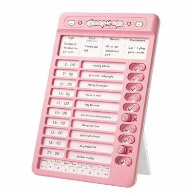 HabitSchedule Tracker board with chore checklist cards for kids' routine management and productivity