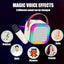Wireless Karaoke Microphone with Bluetooth Speaker, Magic Voice Changer Mic with 5 Sound Effects, RGB Light, Rechargeable Kids & Adults Singing Toy (Multicolor)