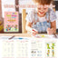Set of 4 Sank Magic Practice Copybook for Kids - Reusable Writing Practice Workbook(Book with Pen)