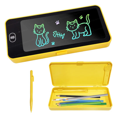 Writing Tablet Pencil Case for Kids – 2 in 1 LCD Digital Slate for Boys, E-Note Pad, Pencil Box, Doodle Writing Board for School Going Kids