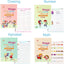 Set of 4 Sank Magic Practice Copybook for Kids - Reusable Writing Practice Workbook(Book with Pen)