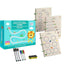 Pen control training cards for young children with markers on a green background