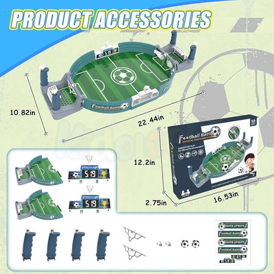 Kidology Mini Football Tabletop Game Set, Soccer Pinball Game for All Ages Indoor Portable Table Top Desktop Sport Board Games for Kids, Adults - Gifts for Boys, & Men, Multicolour