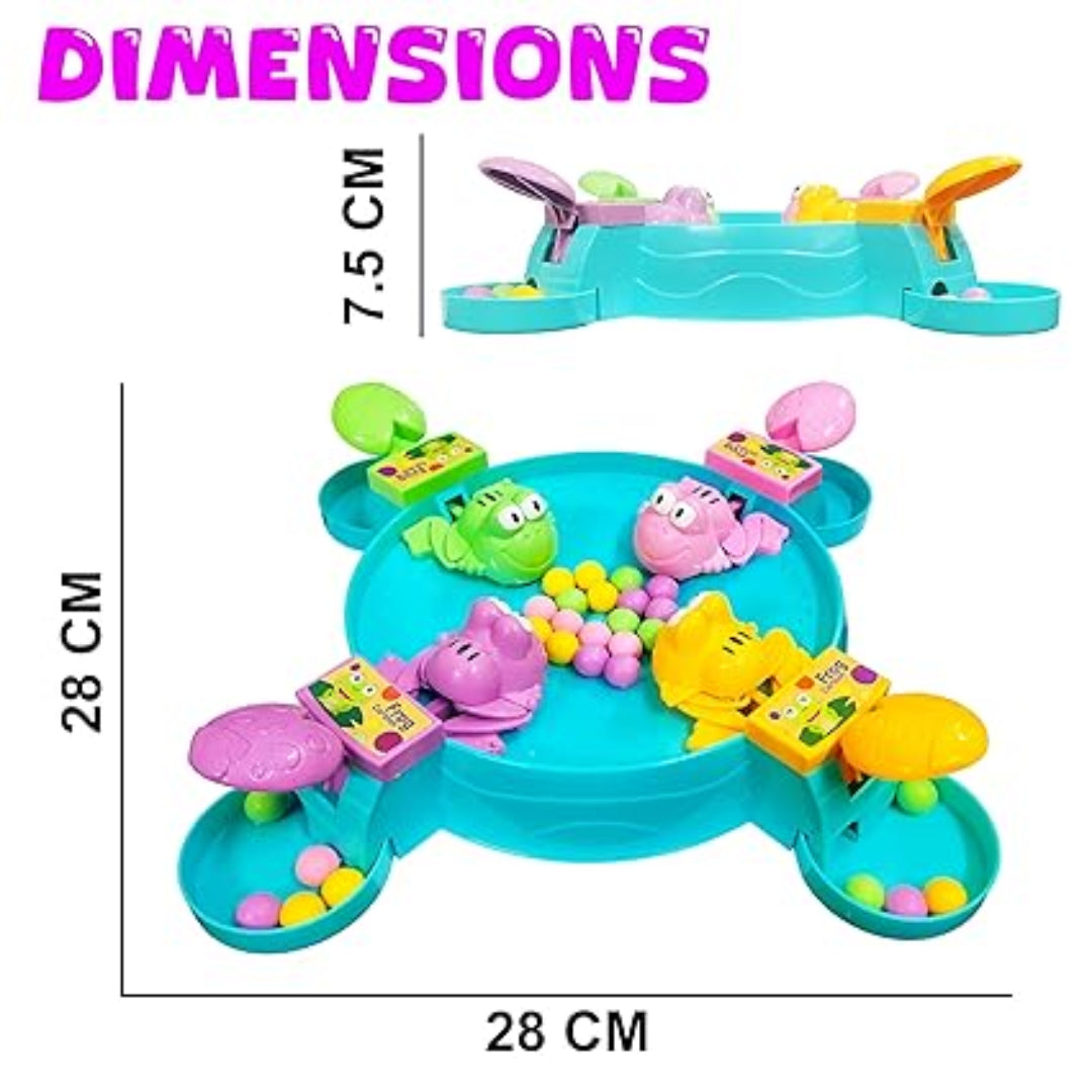 Colorful toy track with cartoon characters and dimensions labeled