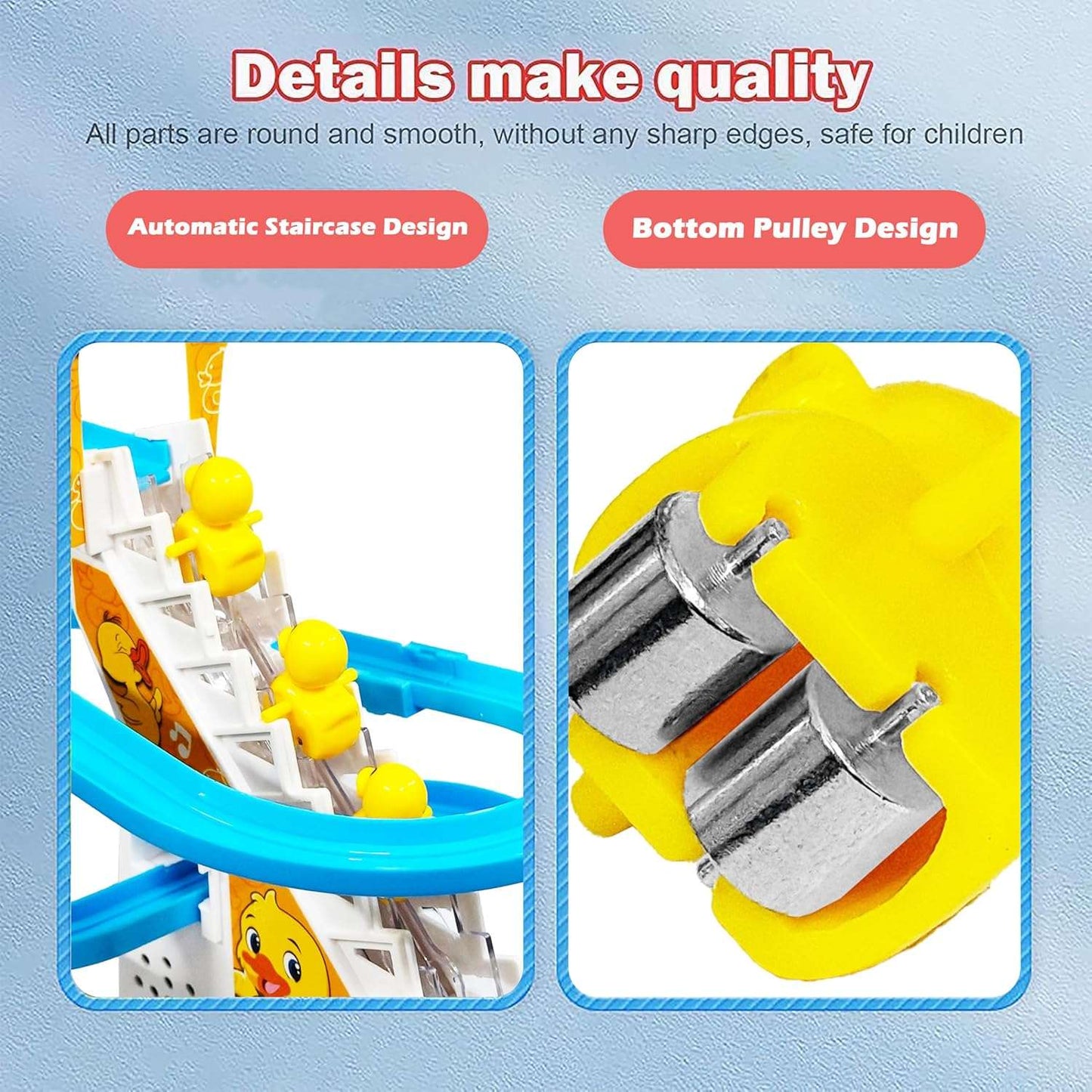 Duck Track Music Lights Children's Toys | Automatic Staircase Climbing Toy for Toddlers