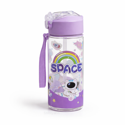 Fun space-themed water bottle designed for little explorers on the go