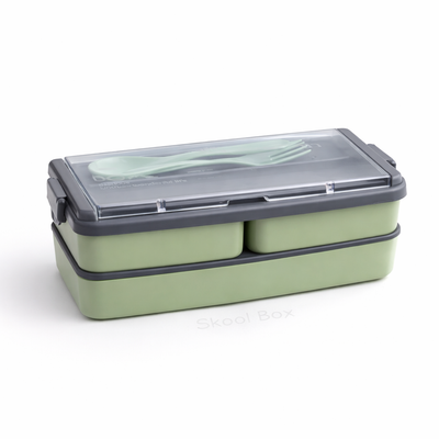 All-in-One Lunch Box with Removable Compartments, 2 Tier and 3 Compartment Design Food Containers for Lunch Snacks,Lunch Box for Adults, Office Men & kids Microwave Safe Lunch Box(1400ML, Multicolor)