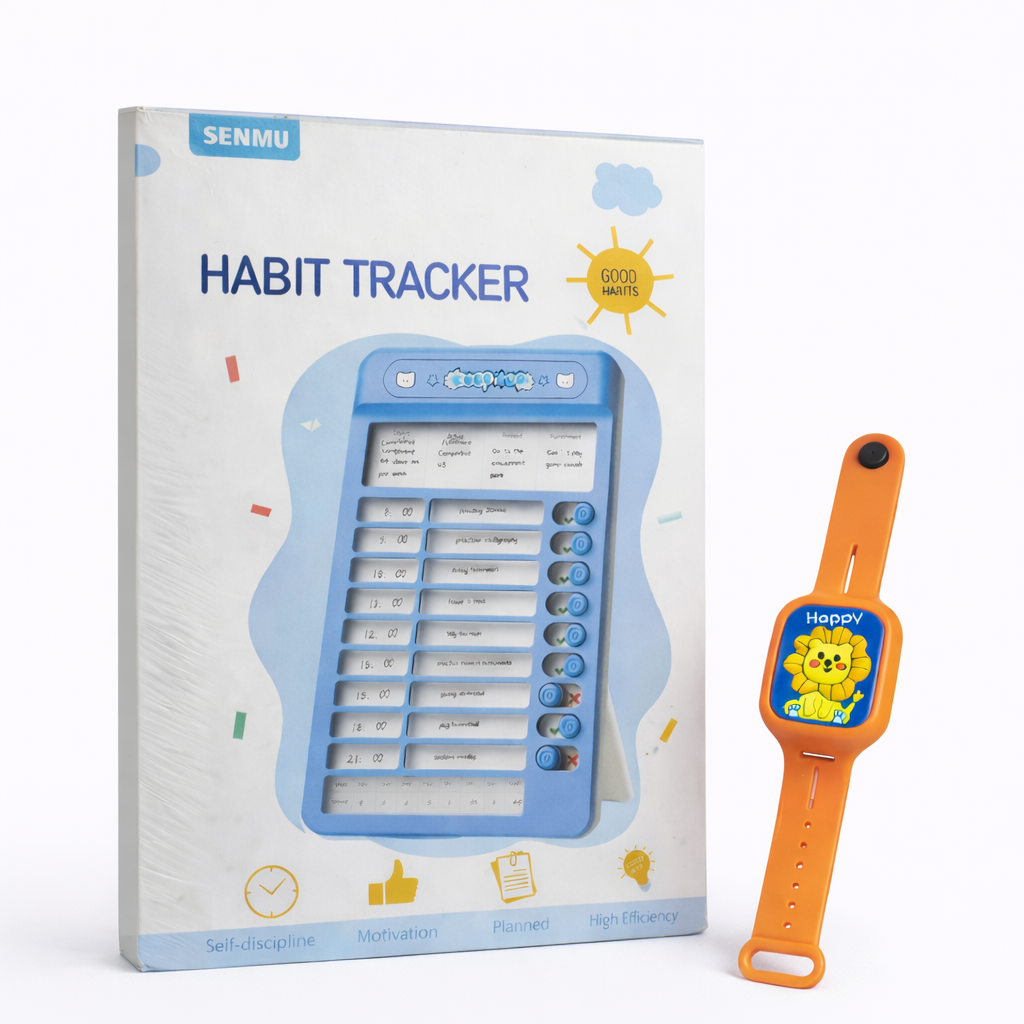 Kids Habit Tracker Board + watch Combo | Daily Routine & Time Awareness Kit