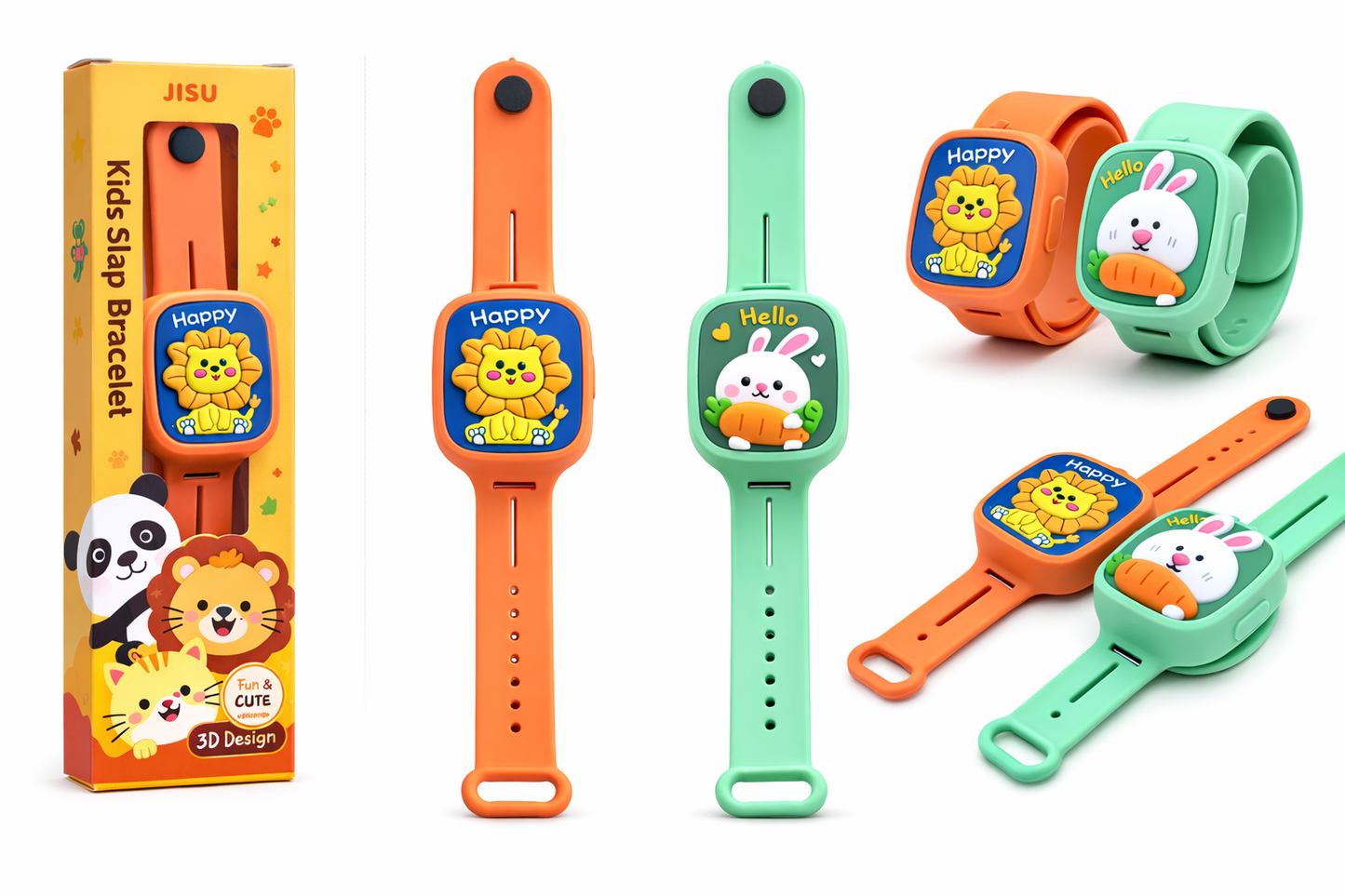 Kids Cartoon Character Silicone Wristband Watch – Colorful Adjustable Strap Digital Watch for Boys & Girls