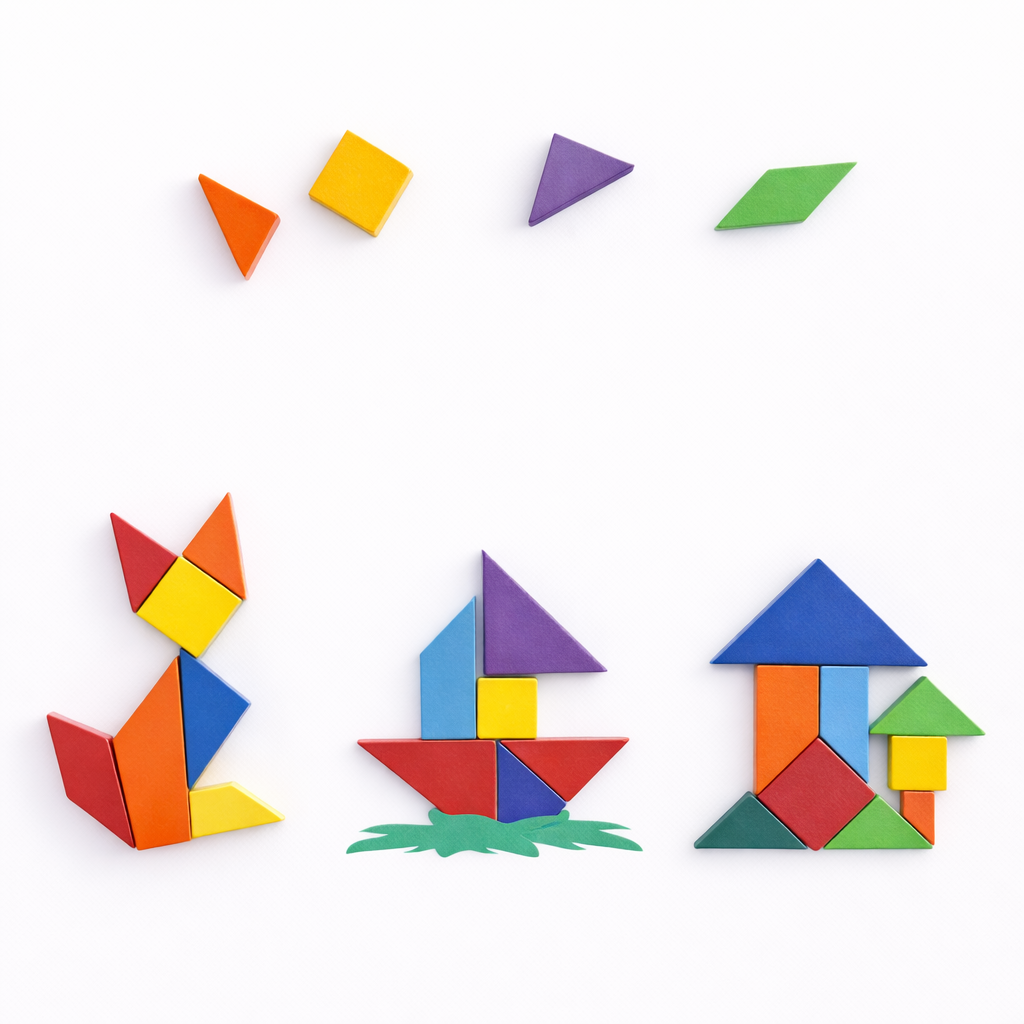 Tangram Puzzle Set for Kids | Shape & Color Learning Toy