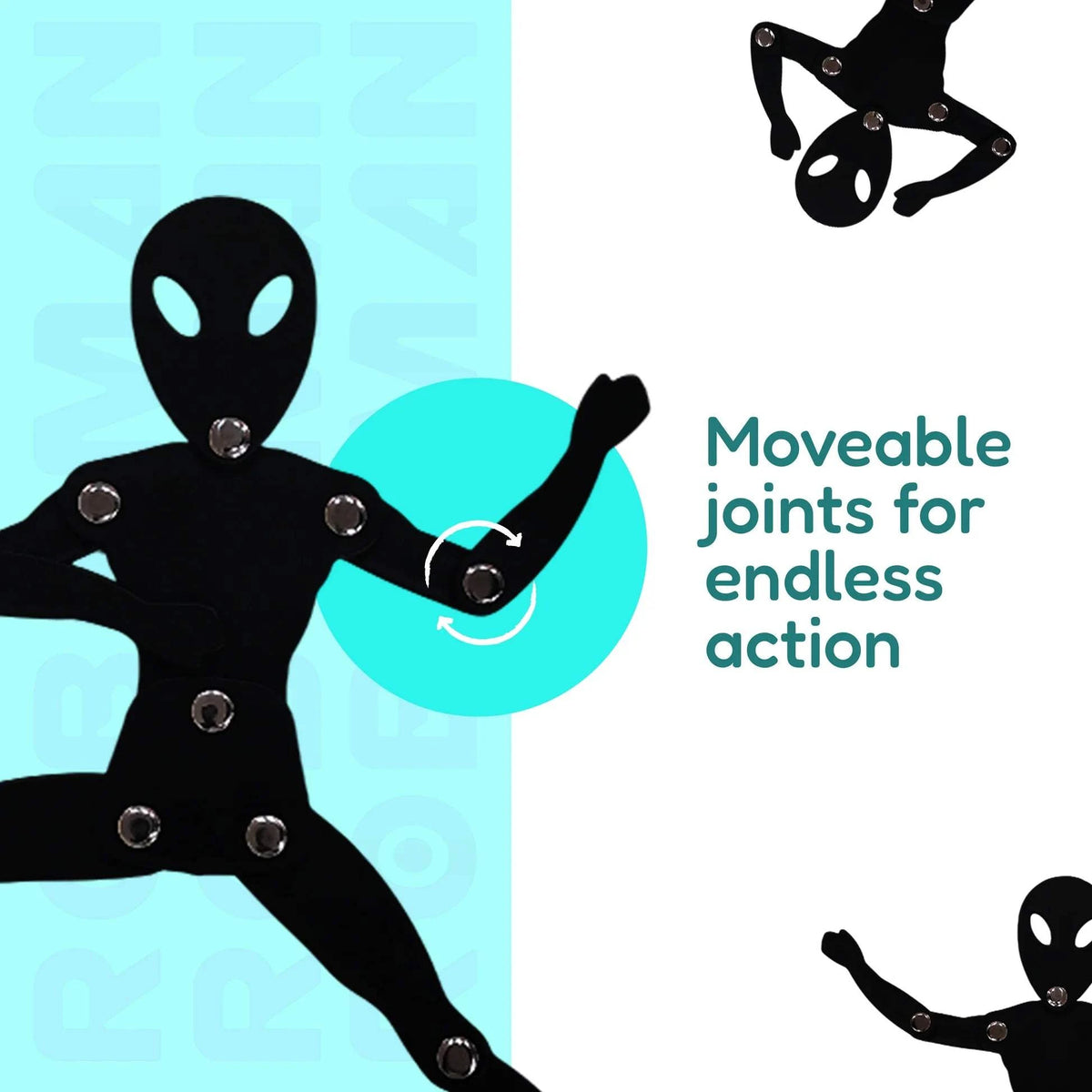 Logitech Roboman ROBO MAN Action Toy - Flexible & Interactive Play for Kids (3+ Years ...