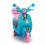 Colorful friction-powered kids scooty toy with storage box for imaginative play and motor skill development