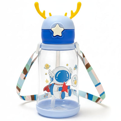 Children's tumbler with cartoon design on a white background