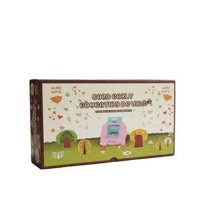 Interactive talking flash cards learning device with sound effects for toddlers
