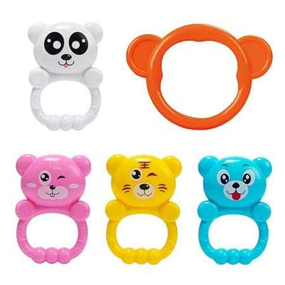 Plastic piano baby gym with colorful keys, hanging animal toys, mirror, and soft mat for sensory and motor skill development