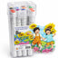 Set of double-headed markers with a colorful design on the packaging featuring two children and sunflowers.