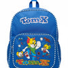 TomX Royal Blue Kids Backpack – Animated Cat & Mouse Edition with Durable Checkered Piping