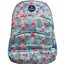 Backpack with butterfly pattern and 'safari' brand logo on a white background