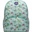 Backpack with butterfly pattern on a light blue background
